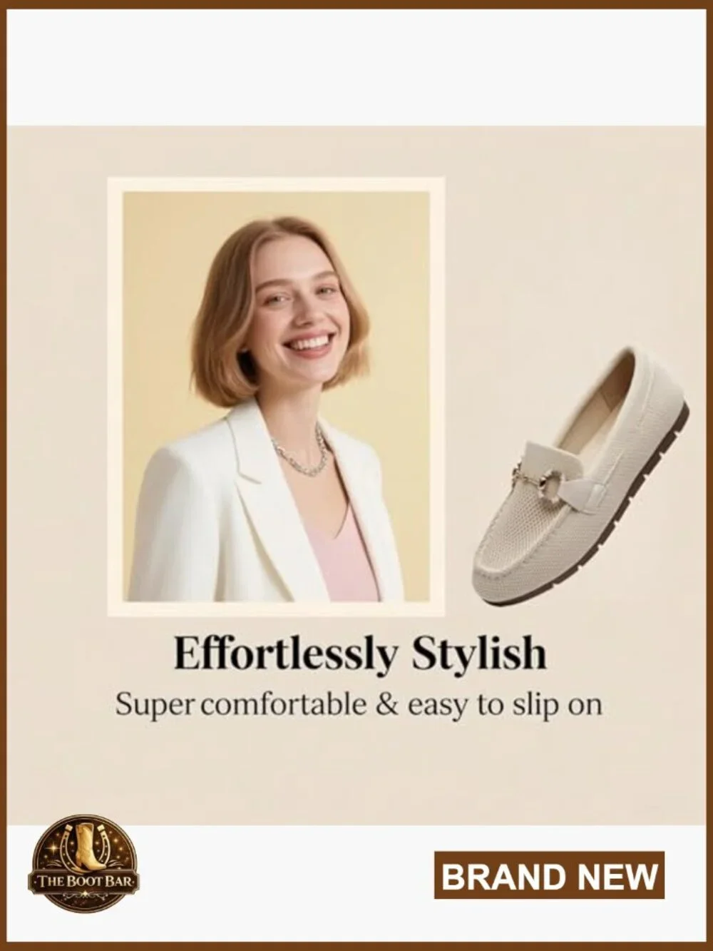 Women's Knit Slip-On Loafers with Memory Foam Arch Support & Breathable Mesh